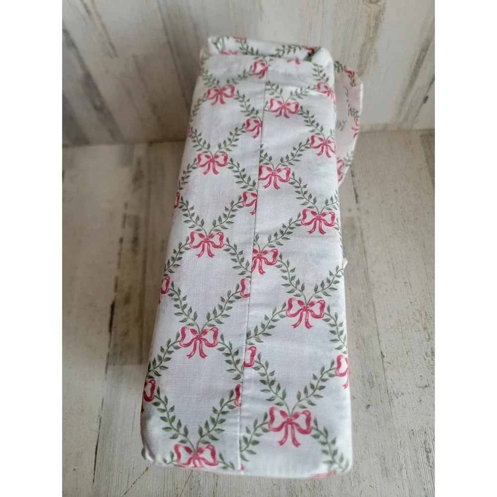 Laura Ashley‎ NEW bow trellis King bedsheet 3pc Xmas home decor holiday